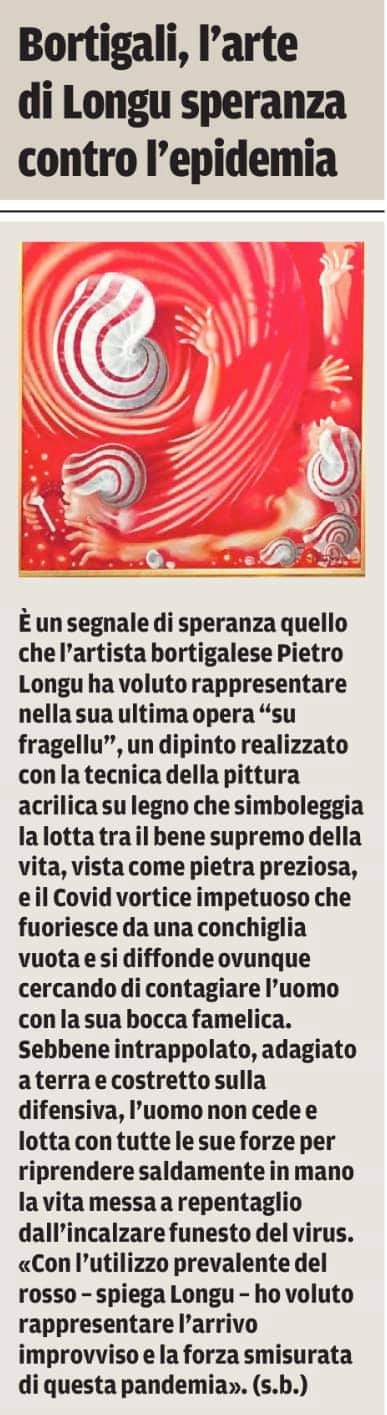 L'arte di Longu, speranza contro l'epidemia